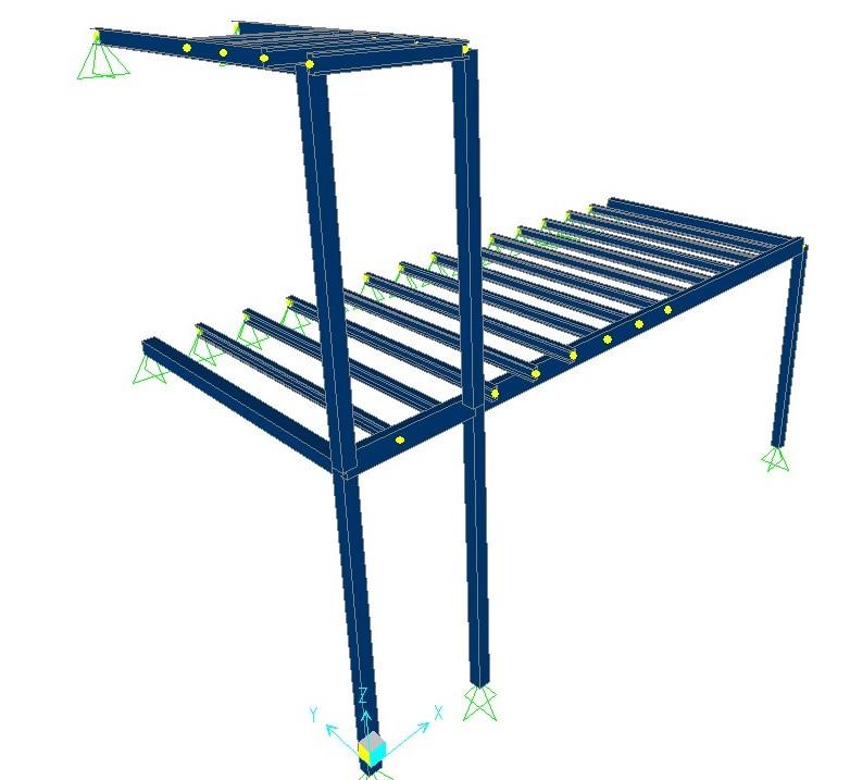 Estructura metálica – Semicubierto